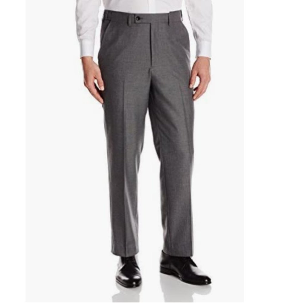 Alexander Julian Colours Men's Big and Tall Flat Front Hemmed Suit Separate Pant
